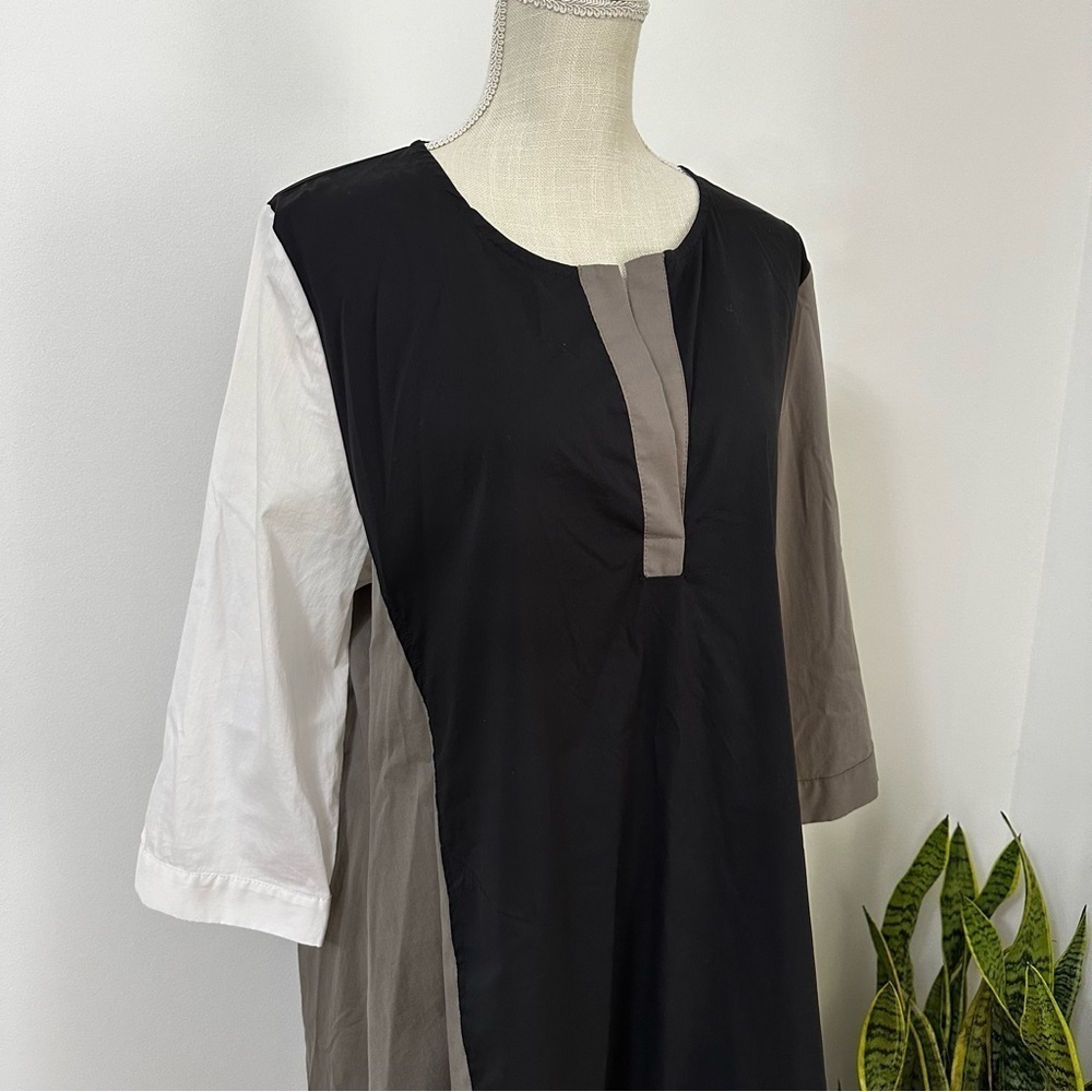 Alembika Tunic Dress Color Block Asymmetrical Pockets Size 5 - Picture 2 of 11